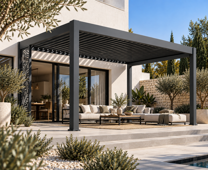 Solara 3×4m Aluminium Motorised Bioclimatic Pergola