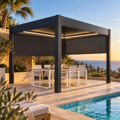 Solara 3×4m Aluminium Motorised Bioclimatic Pergola