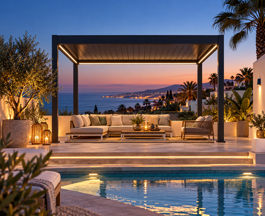 Solara 3×4m Aluminium Motorised Bioclimatic Pergola