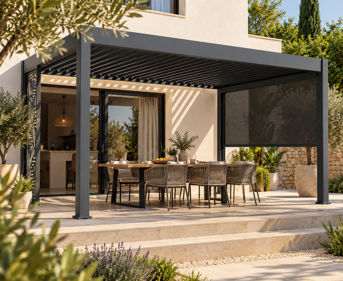 Solara 3×4m Aluminium Motorised Bioclimatic Pergola